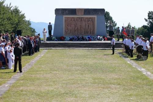Krajské oslavy 72. výročia SNP pri pamätníku na vrchu Roh Lubina 