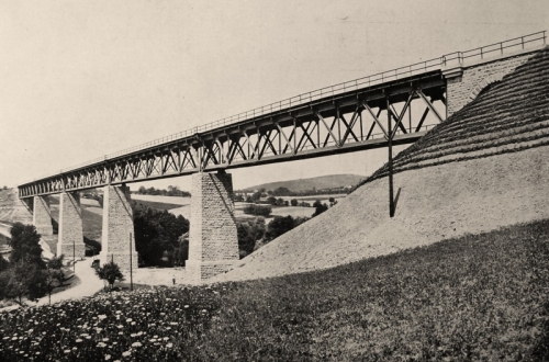 Papradský viadukt (historická fotografia)
