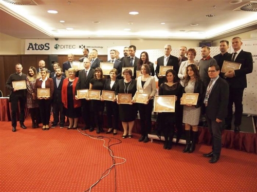 Slávnostné vyhlásenie súťaže ZlatyErb.sk 2018 na medzinárodnom kongrese ITAPA 2018 dňa 14. novembra 2018 v hoteli Crowne Plaza Bratislava (všetci ocenení)