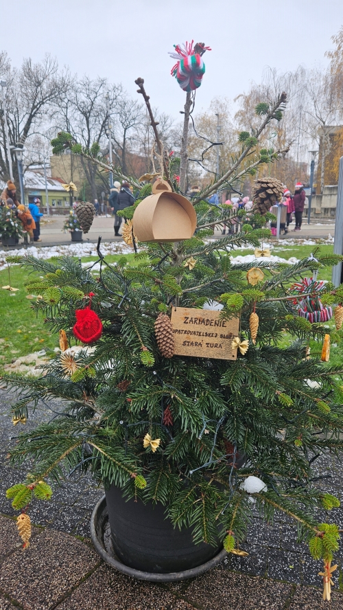 Na Námestí  slobody sa v piatok 1.decembra zdobili stromčeky