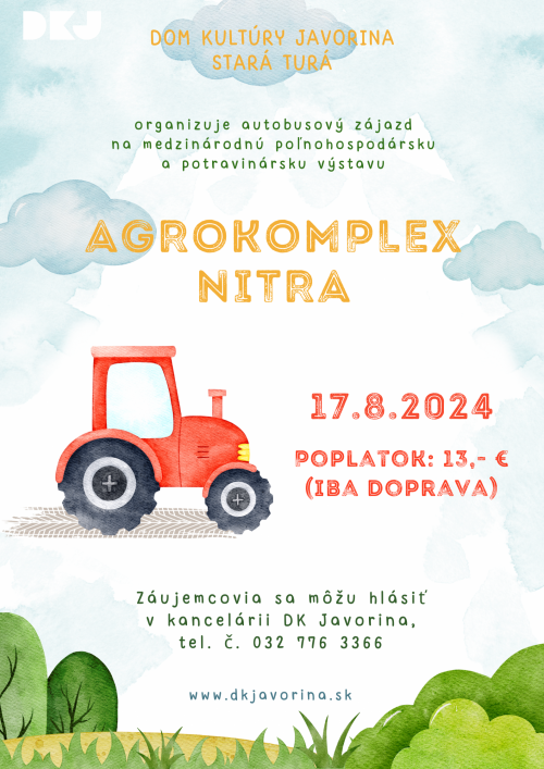 Autobusový zájazd na Agrokomplex Nitra