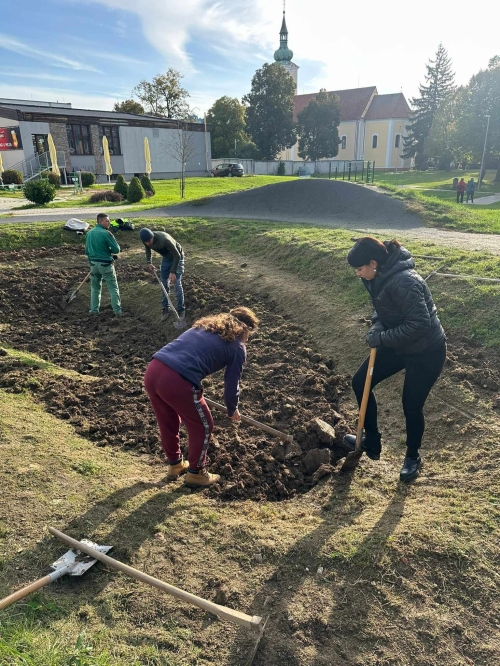 Kvetinová výsadba na detskom dopravnom ihrisku - Výsledok skvelej spolupráce