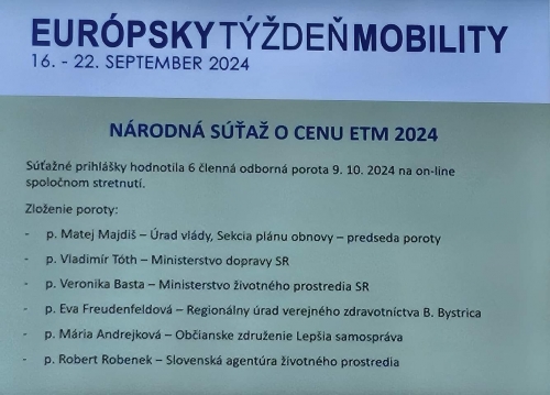 Stará Turá víťazom Európskeho týždňa mobility 2024