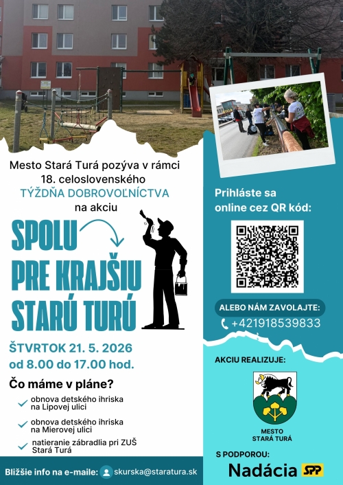 Dobrovoľnícky deň: Spoločne pre krajšiu Starú Turú