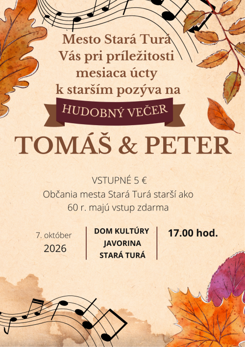 Hudobný večer Tomáš & Peter